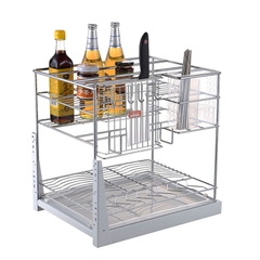 GV02 - Kệ gia vị nan tròn Inox bóng cao cấp