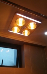 HE9 - Đèn sưởi nhà tắm âm trần có điều khiển, đèn led, báo nhiệt độ Heizen HE9