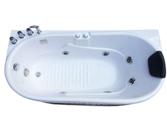 TP8008 - BỒN TẮM MASSAGER HÌNH ELIP 1 GỐI 3 MẶT YẾM