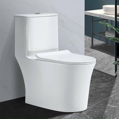 KA6025 - Bồn cầu liền khối trắng, men nano tuyết chống bám dính, nắp UF chông xước, bộ xả cao cấp, nước xả mạnh và êm.