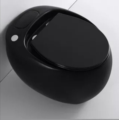 KA3989 - Bồn cầu trứng đen nung nano, cảm ứng đá chân xả nước