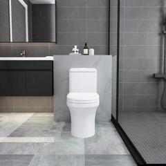 KA3987 - Bồn cầu liền khối nhỏ, sứ nung tráng men nano tuyết cao cấp