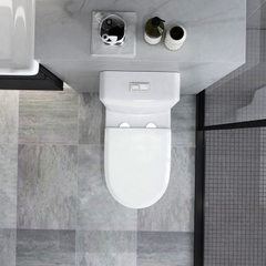 KA3987 - Bồn cầu liền khối nhỏ, sứ nung tráng men nano tuyết cao cấp