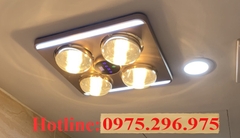HE9 - Đèn sưởi nhà tắm âm trần có điều khiển, đèn led, báo nhiệt độ Heizen HE9