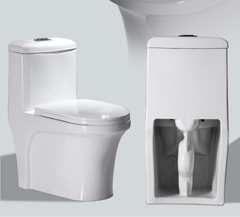 KA3987 - Bồn cầu liền khối nhỏ, sứ nung tráng men nano tuyết cao cấp