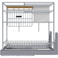 GV02 - Kệ gia vị nan tròn Inox bóng cao cấp