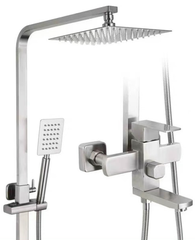 WIN02 - Combo trọn bộ phòng tắm, bồn cầu liền khối, chậu sứ treo vuông, sen cây nóng lạnh...