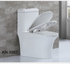 KA3987 - Bồn cầu liền khối nhỏ, sứ nung tráng men nano tuyết cao cấp