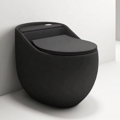 KA810 - Bồn cầu trứng đen cao cấp, men nano nung