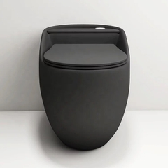 KA810 - Bồn cầu trứng đen cao cấp, men nano nung