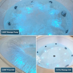 KB706 - Bồn tắm massager cao cấp, chất liệu Acrylic. Kích thước: 1500 x 1500 x 640 (mm)