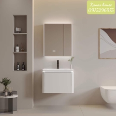 TC190 - Tủ chậu nhựa Plywood + Tủ gương led sấy + Vòi nóng lạnh cao cấp - Hàng nhập khẩu nguyên bộ