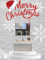 TC190 - Tủ chậu nhựa Plywood + Tủ gương led sấy + Vòi nóng lạnh cao cấp - Hàng nhập khẩu nguyên bộ