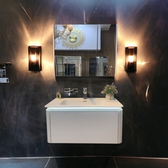 TC190 - Tủ chậu nhựa Plywood + Tủ gương led sấy + Vòi nóng lạnh cao cấp - Hàng nhập khẩu nguyên bộ