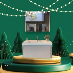 TC190 - Tủ chậu nhựa Plywood + Tủ gương led sấy + Vòi nóng lạnh cao cấp - Hàng nhập khẩu nguyên bộ