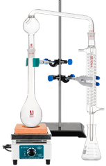 Bộ chưng cất cồn diacetyl chất liệu thủy tinh dung tích 1000 ml - dụng cụ Kjeldahl method - Ammonia nitrogen distillation KIT