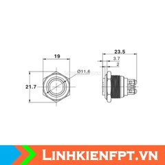 Nút Nhấn Nhả Kim Loại Phi 16mm