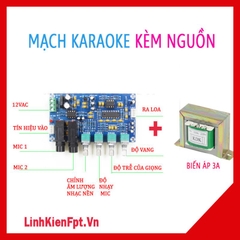 Mạch karaoke MH-713 Kèm nguồn biến áp đôi 12VAC