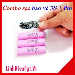 Combo  Sạc Bảo Vệ 3S 10A Kèm Pin 18650