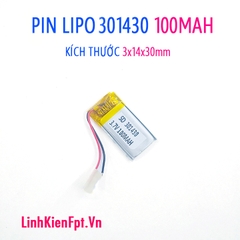 Pin Lipo 301430-100MAH Pin tai nghe