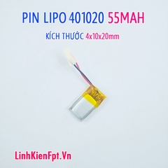 Pin Lipo  401020 55MAH Pin tai nghe