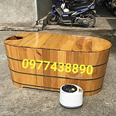 Bồn Tắm Gỗ Pơ Mu Có Nắp