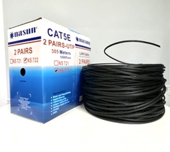 Dây mạng 4 lõi ĐỒNG VỎ PE CỨNG NGOÀI TRỜI Cat5e NASUN NS-722