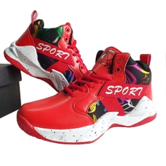 Giày bóng rổ học sinh, giày bóng rổ nam nữ chuyên dụng TPR-N23 Màu đỏ
