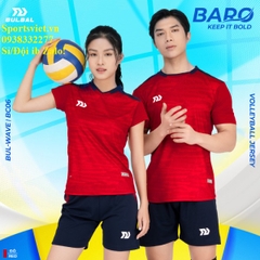 Bộ quần áo bóng chuyền nam nữ Bulbal Baro màu đỏ