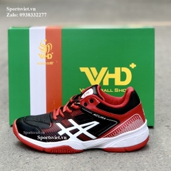 Giày bóng chuyền nam nữ sân bê tông VHD Acura - Màu đỏ đen
