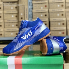 Giày bóng chuyền nam nữ sân bê tông VHD - Màu xanh dương