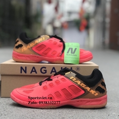 Giày cầu lông nam nữ giá rẻ Nagaki chính hãng màu đỏ