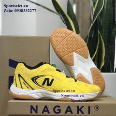 Giày cầu lông nam nữ giá rẻ Nagaki chính hãng màu vàng