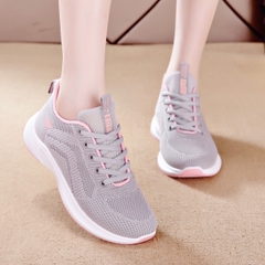 Giày thể thao sneaker nữ Hot Trend 2021 -Hamishu 135 màu xám hồng