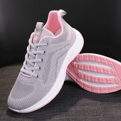 Giày thể thao sneaker nữ Hot Trend 2021 -Hamishu 135 màu xám hồng