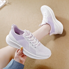 Giày thể thao sneaker nữ Hot Trend -Hamishu 135 màu xám hồng