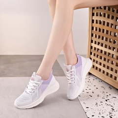 Giày thể thao sneaker nữ Hot Trend -Hamishu 135 màu xám hồng