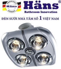 Đèn sưởi Hans 4 bóng âm trần H4B hÀNG  chính hãng