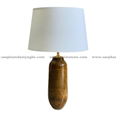 STONE PRODUCT - MARBLE TABLE LAMP - DB09 - WOODEN YELLOW