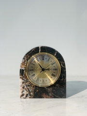 [NEW] NATURAL STONE TABLE CLOCK - COW BROWN - DH02