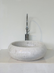 NATURAL STONE BATHROOM BASIN - CRYSTAL WHITE - BST14