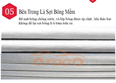 bạt vải dù tráng nhôm bên trong phủ bông