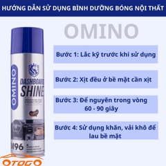 Xịt Dưỡng Bóng Nội Thất, Ghế Da Ô Tô Hương Cafe OMINO M96 500ml - Chính Hãng