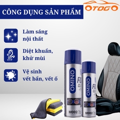 Bình Xịt Đa Năng Dạng Bọt Omino M002 650ml Vệ Sinh Nội Thất - Ghế Da Ô Tô và Nội thất gia đình