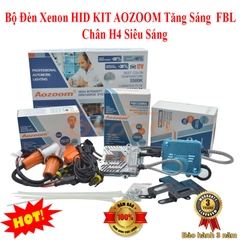 bộ đèn xenon hid kit aozoom tăng sáng fbl chân h4