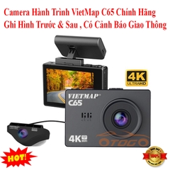 Camera Hành Trình VietMap C65 Chính Hãng , Ghi Hình Trước Và Sau Xe Cao Cấp