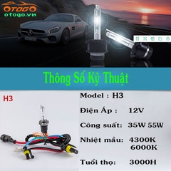 Bóng Đèn Xenon Chân H3 Cao Cấp