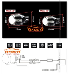 Đèn Gầm Cầu Bi Xenon IPHCAR 3.0 IN Pha Cos M-612