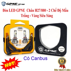 Bộ Đèn Led GPNE 2 Chế Độ Màu Trắng Vàng Chân H27-880 Chính Hãng Có Canbus