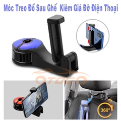 Móc Treo Đồ Sau Ghế Xe Hơi Kiêm Giá Đỡ Điện Thoại